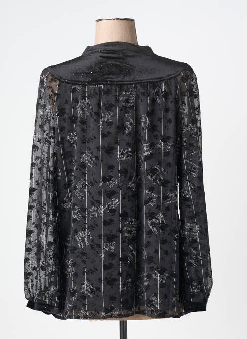 Blouse imprimé fantaisie manches longues noir S.QUISE femme