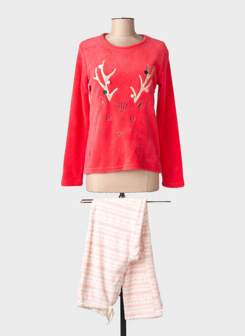 Pyjama coupe droite rouge MELISSA BROWN femme