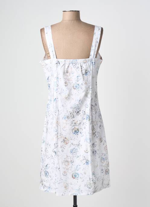 Robe mi-longue imprimé fantaisie sans manche blanc S.QUISE femme