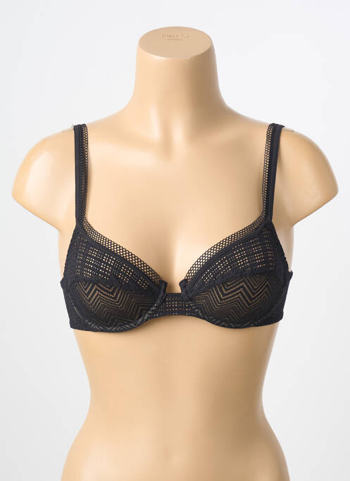 Soutien-gorge légère et transparente haut soutien-gorge emboitant noir MAISON LEJABY femme