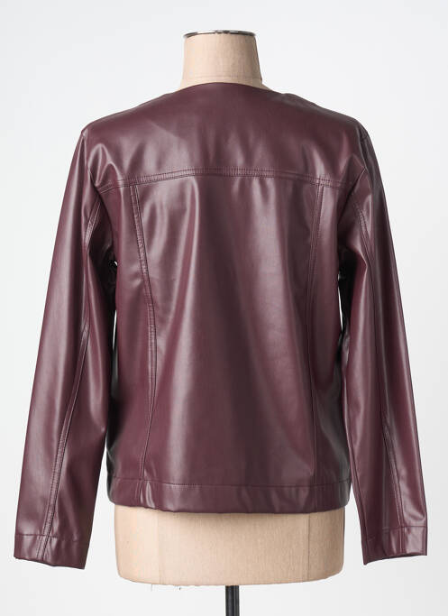Veste simili cuir manches longues violet GRIFFON femme