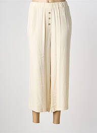 Pantacourt coupe droite taille normale beige PAZ TORRAS femme