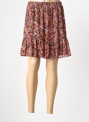 Jupe courte coupe droite rose C'EST BEAU LA VIE femme