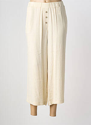 Pantacourt coupe droite taille normale beige PAZ TORRAS femme