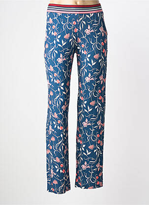 Pantalon droit stretch taille normale bleu JANIRA femme