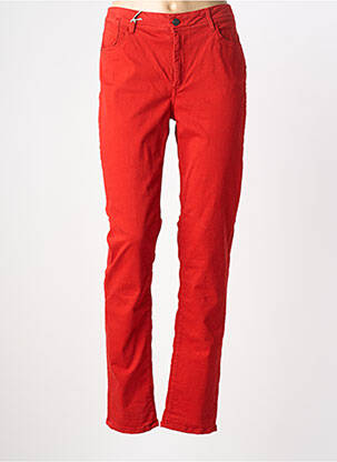 Pantalon slim tissage popeline taille normale rouge LEE COOPER femme