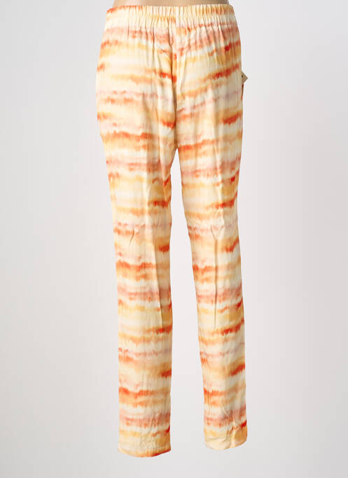 Pantalon droit tissage popeline taille normale orange PAZ TORRAS femme