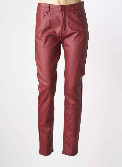 Pantalon slim stretch taille normale rouge S.QUISE femme
