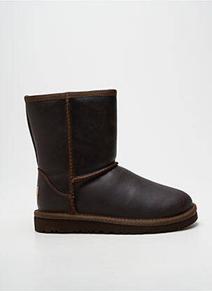 Bottes fourrée bout rond marron UGG fille