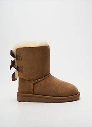 Bottes fourrée bout rond marron UGG fille