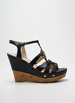 Sandales/nu pieds talon compensé talon haut de 10cm et plus noir GUESS femme