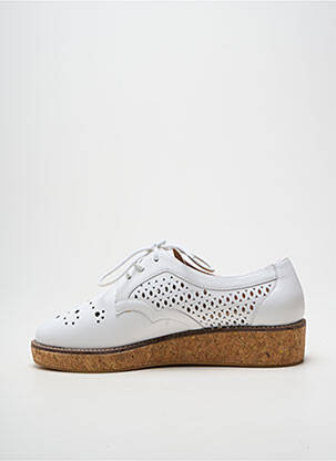 Derbies bout rond talon plat jusqu'à 3cm blanc SCHMOOVE femme