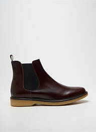 Bottines/boots matière lisse talon plat jusqu'à 3cm marron SCHMOOVE femme