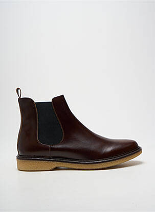 Bottines/boots matière lisse talon plat jusqu'à 3cm marron SCHMOOVE femme