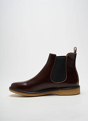 Bottines/boots matière lisse talon plat jusqu'à 3cm marron SCHMOOVE femme