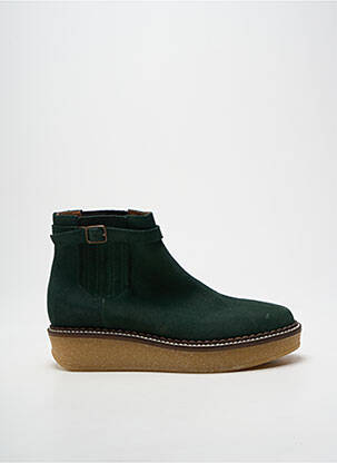 Bottines/boots bout rond talon de 4 à 6cm vert SCHMOOVE femme