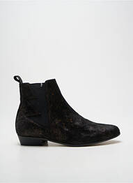 Bottines/boots tissage satiné talon plat jusqu'à 3cm noir SCHMOOVE femme