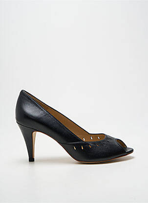 Escarpins tissage satiné talon de 7 à 9cm noir SCHMOOVE femme