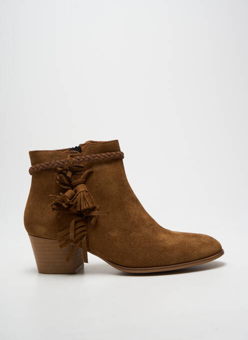 Bottines/boots cubain talon de 4 à 6cm marron SCHMOOVE femme