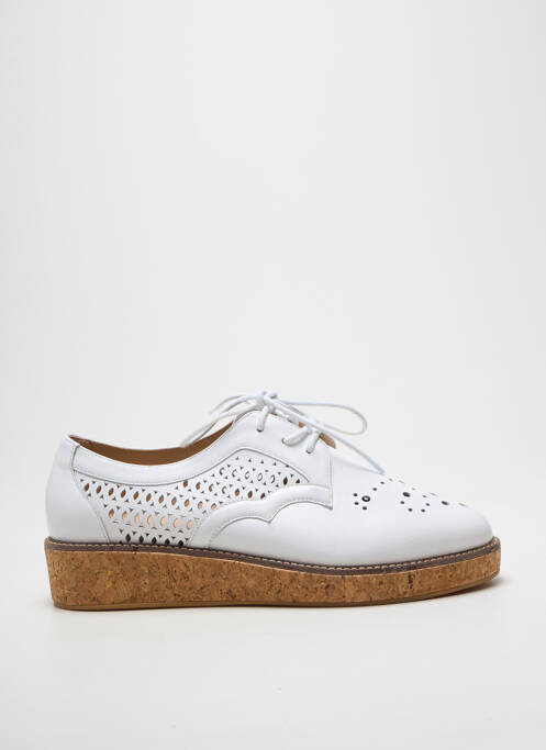 Derbies bout rond talon plat jusqu'à 3cm blanc SCHMOOVE femme