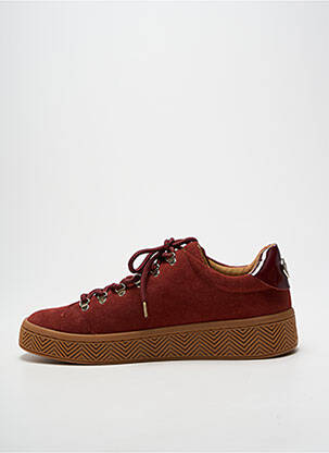 Baskets bout rond talon plat jusqu'à 3cm rouge NO NAME femme