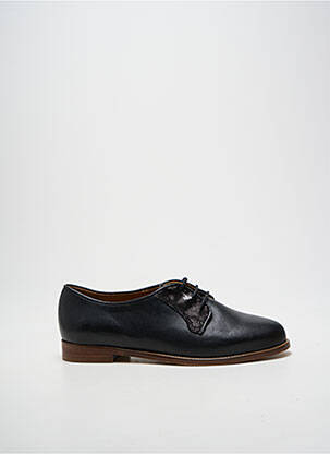 Derbies tissage satiné talon plat jusqu'à 3cm noir BOBBIES femme