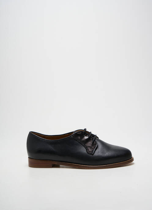 Derbies tissage satiné talon plat jusqu'à 3cm noir BOBBIES femme