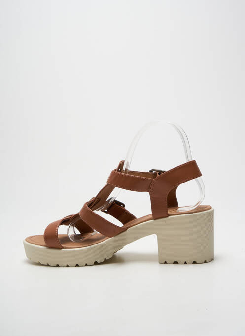 Sandales/nu pieds talon bottier talon de 7 à 9cm marron NO NAME femme