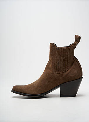 Bottines/boots bout pointu talon de 4 à 6cm marron MEXICANA femme