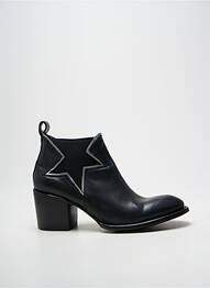 Bottines/boots tissage satiné talon de 7 à 9cm noir MEXICANA femme