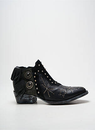 Bottines/boots cubain talon de 4 à 6cm noir MEXICANA femme