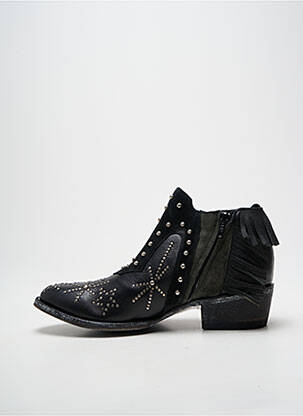 Bottines/boots cubain talon de 4 à 6cm noir MEXICANA femme