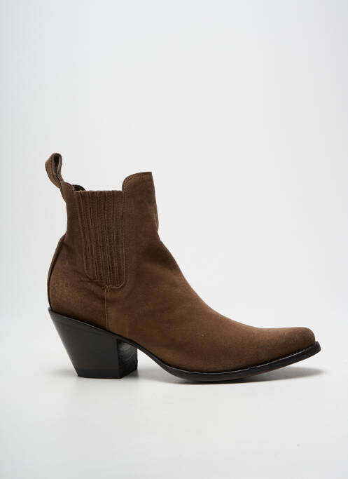 Bottines/boots bout pointu talon de 4 à 6cm marron MEXICANA femme