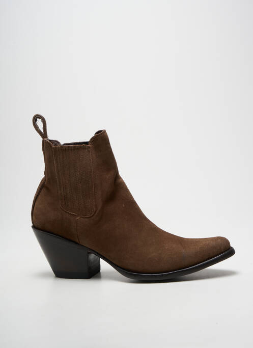 Bottines/boots bout pointu talon de 4 à 6cm marron MEXICANA femme