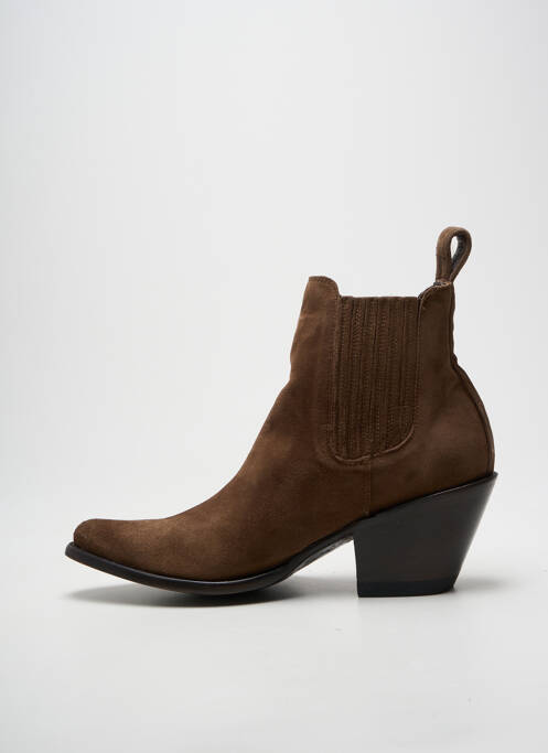 Bottines/boots bout pointu talon de 4 à 6cm marron MEXICANA femme
