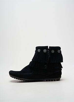 Bottines/boots bout rond talon plat jusqu'à 3cm noir MINNETONKA femme