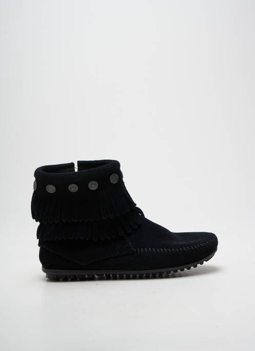 Bottines/boots bout rond talon plat jusqu'à 3cm noir MINNETONKA femme