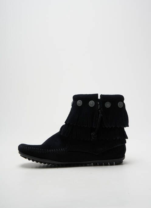 Bottines/boots bout rond talon plat jusqu'à 3cm noir MINNETONKA femme