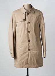Trench fermeture boutonnée sur le devant sans capuche beige HECHTER STUDIO homme