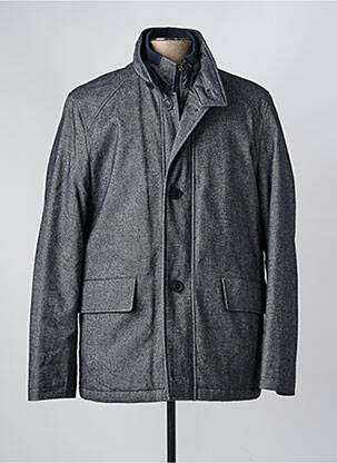 Manteau court fermeture zippée sous rabat pressionné sans capuche noir PIERRE CARDIN homme