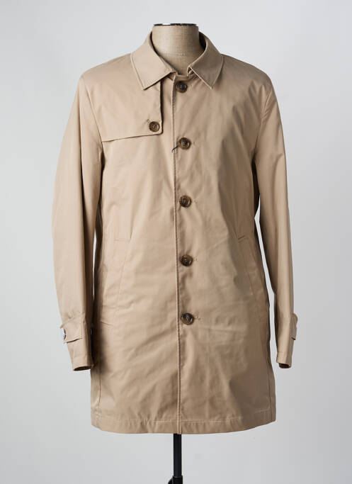 Trench fermeture boutonnée sur le devant sans capuche beige HECHTER STUDIO homme