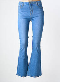 Jean coupe flare stretch taille normale bleu VIVID femme