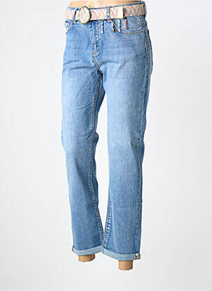 Jeans coupe droite stretch taille normale bleu MAISON ONADO femme