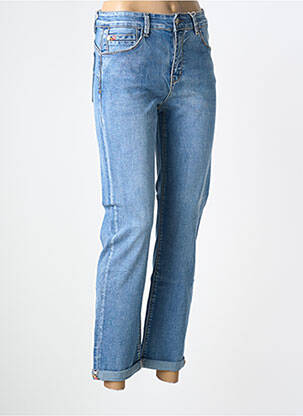 Jeans coupe droite stretch taille normale bleu MAISON ONADO femme