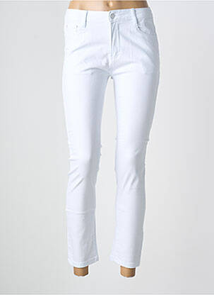 Pantalon 7/8 stretch taille normale blanc MISS FANNY femme
