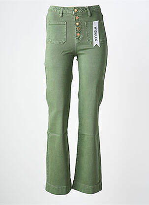 Pantalon flare stretch taille normale vert FOLYROSE femme