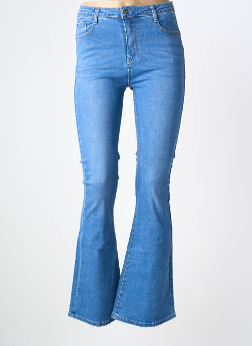 Jean coupe flare stretch taille normale bleu VIVID femme