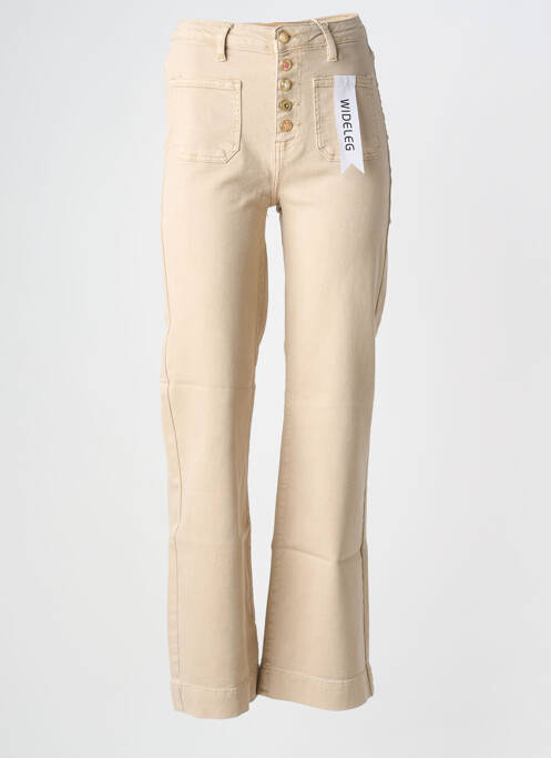 Jeans coupe droite stretch taille normale beige FOLYROSE femme