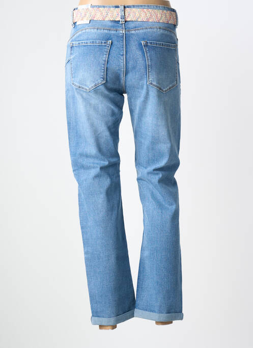 Jeans coupe droite stretch taille normale bleu MAISON ONADO femme