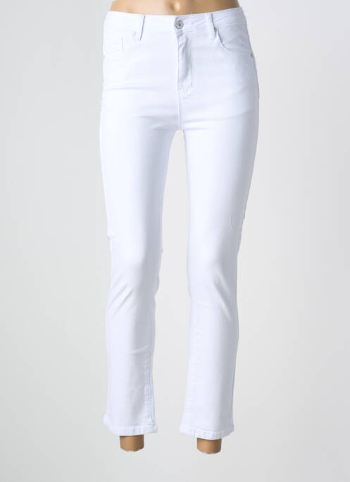 Pantalon 7/8 stretch taille normale blanc VIVID femme